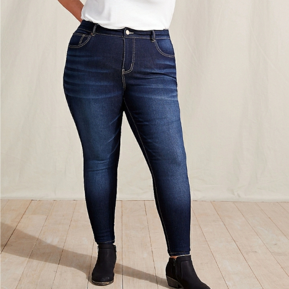 High rise skinny jeans